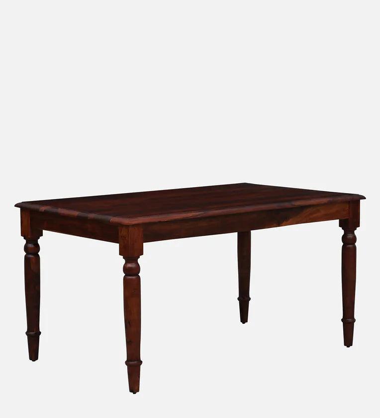 Sheesham Wood 6 Seater Dining Set in Scratch Resistant Honey Oak Finish - Ouch Cart