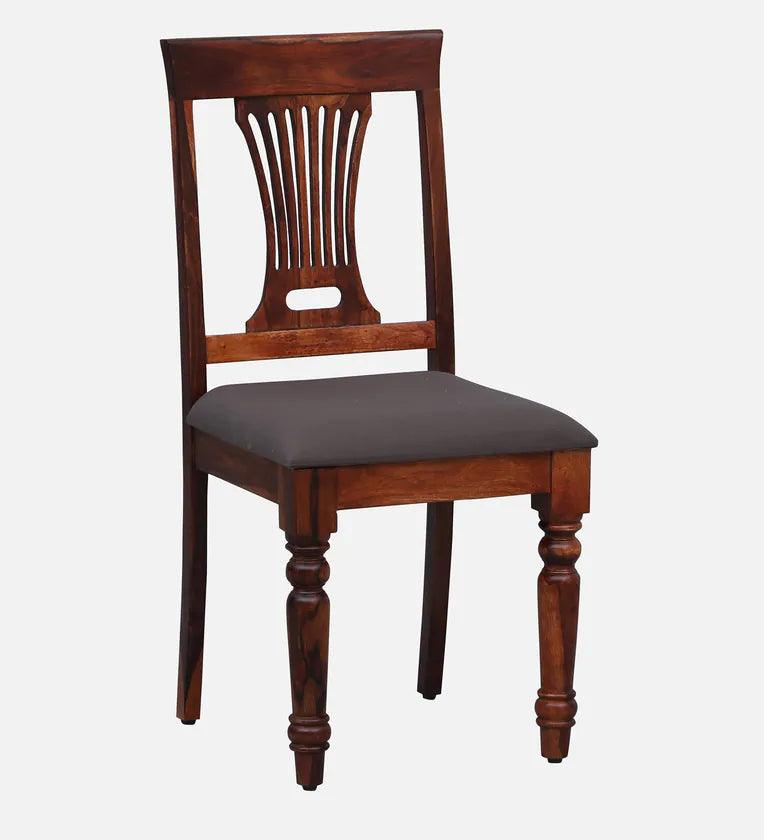 Sheesham Wood 6 Seater Dining Set in Scratch Resistant Honey Oak Finish - Ouch Cart