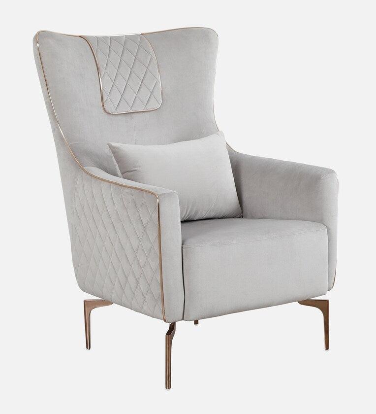 Velvet 1 Seater Sofa In Peach Colour - Ouch Cart