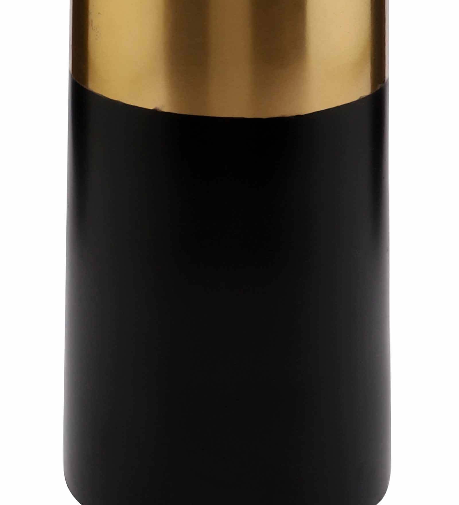 Black And Gold Champagne Small Bottle Vase,
