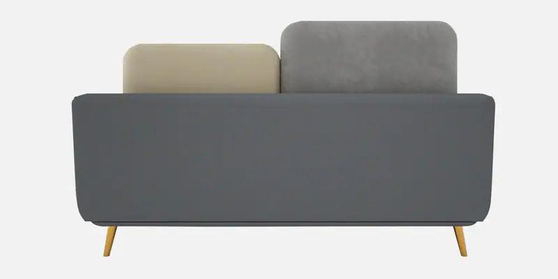 Velvet 2 Seater Sofa in Grey & Beige Colour - Ouch Cart