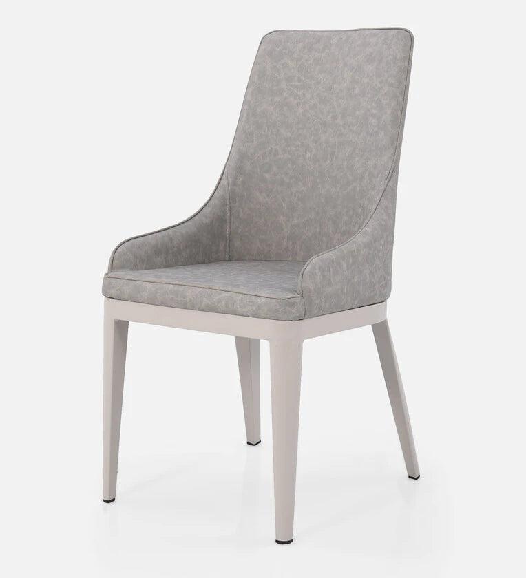 Glass Top 4 Seater Dining Set in Cream & Light Grey Colour - Ouch Cart