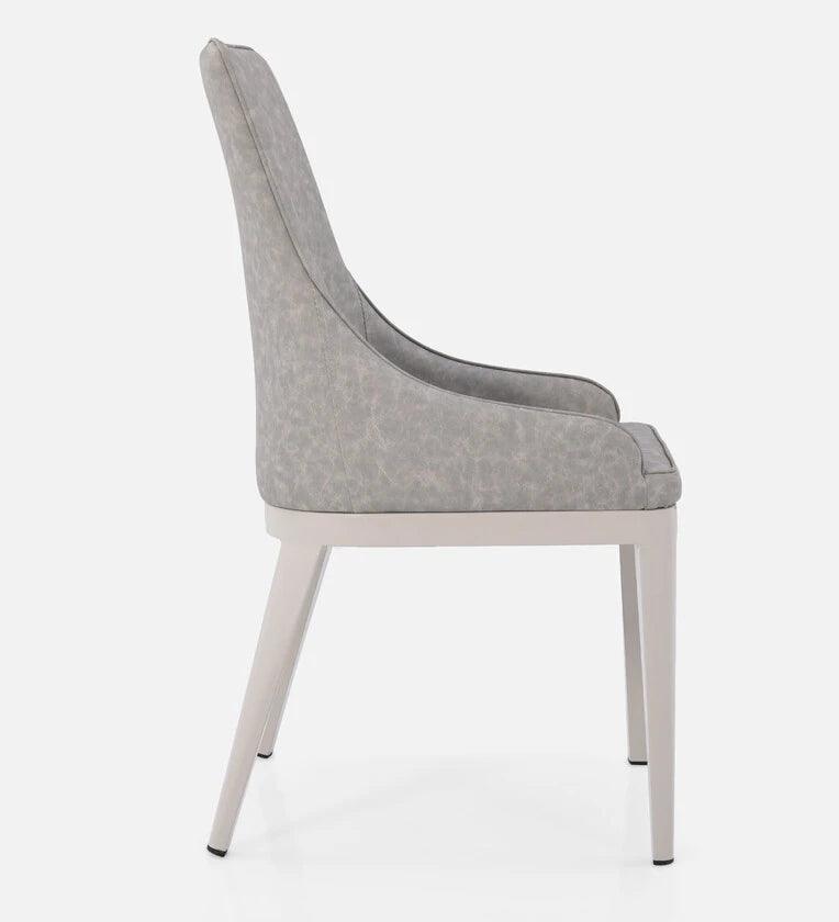 Glass Top 4 Seater Dining Set in Cream & Light Grey Colour - Ouch Cart