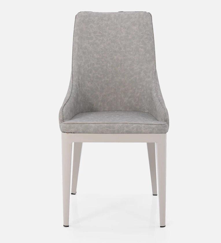 Glass Top 4 Seater Dining Set in Cream & Light Grey Colour - Ouch Cart