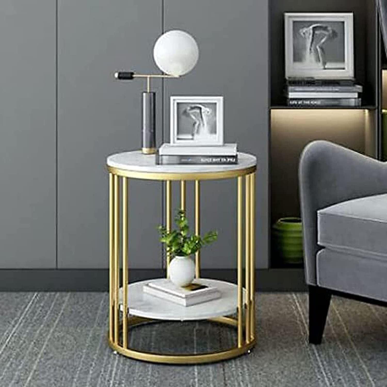 Lynton Two-Tier Sofa Side Table for Living Room - Ouch Cart