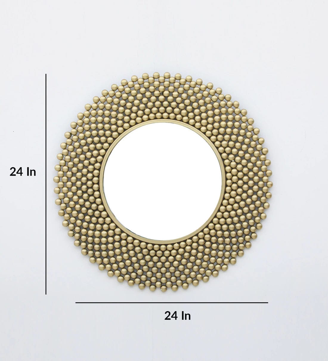 Handmade Gold Metal Framed Wall Mirror,