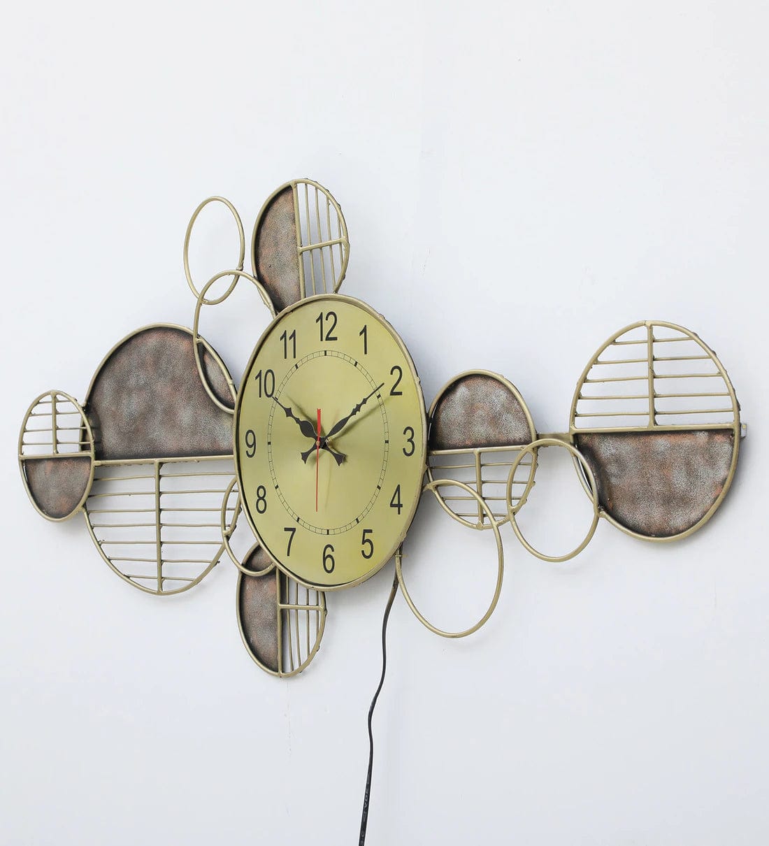Handmade Gold Metal Wall Clock,