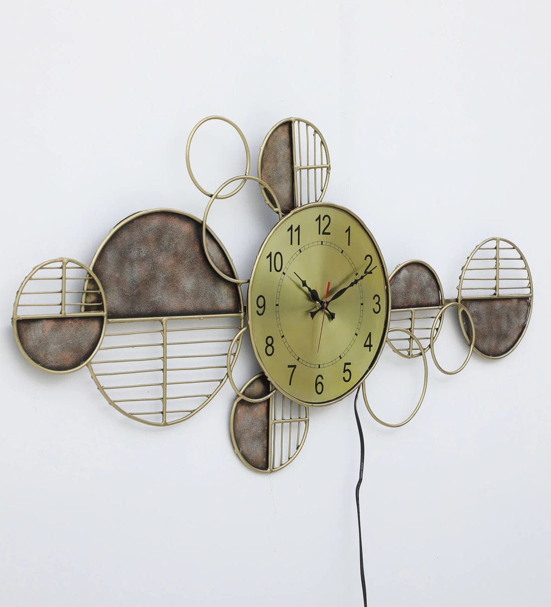 Handmade Gold Metal Wall Clock,
