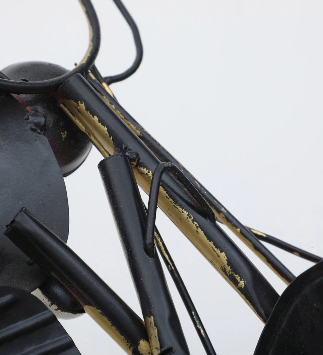 Handmade Maroon Metal Bullet Bilke Wall Hanging Clock,