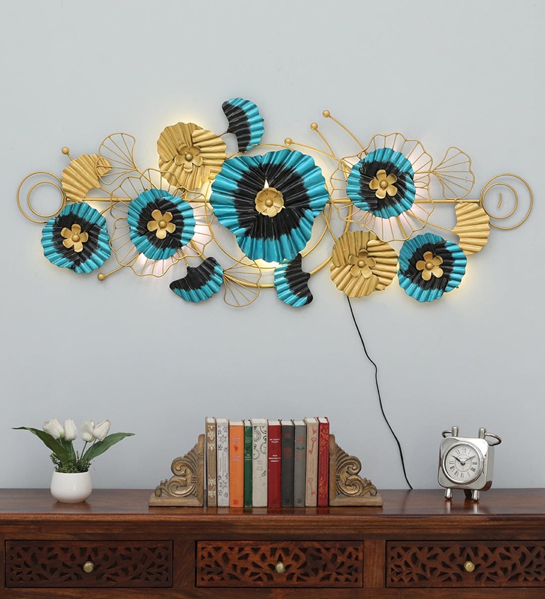 Handmade Multicolour Abstract Metal Wall Art,