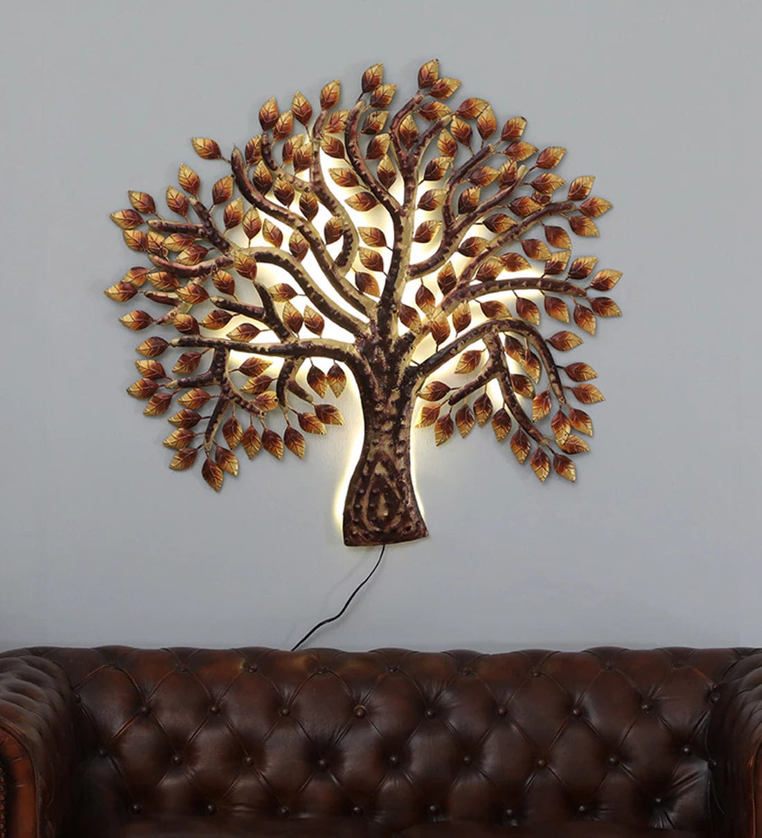 Handmade Multicolour Floral Metal Wall Art,