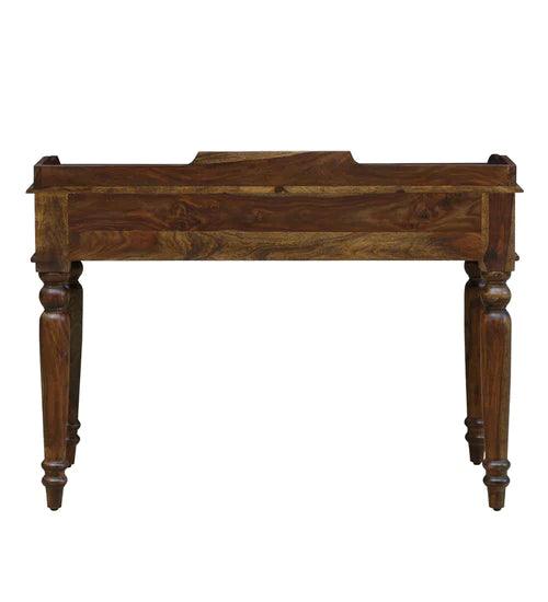 Lucia Evelyn Solid Wood Writing Table In Provincial Teak Finish - Ouch Cart