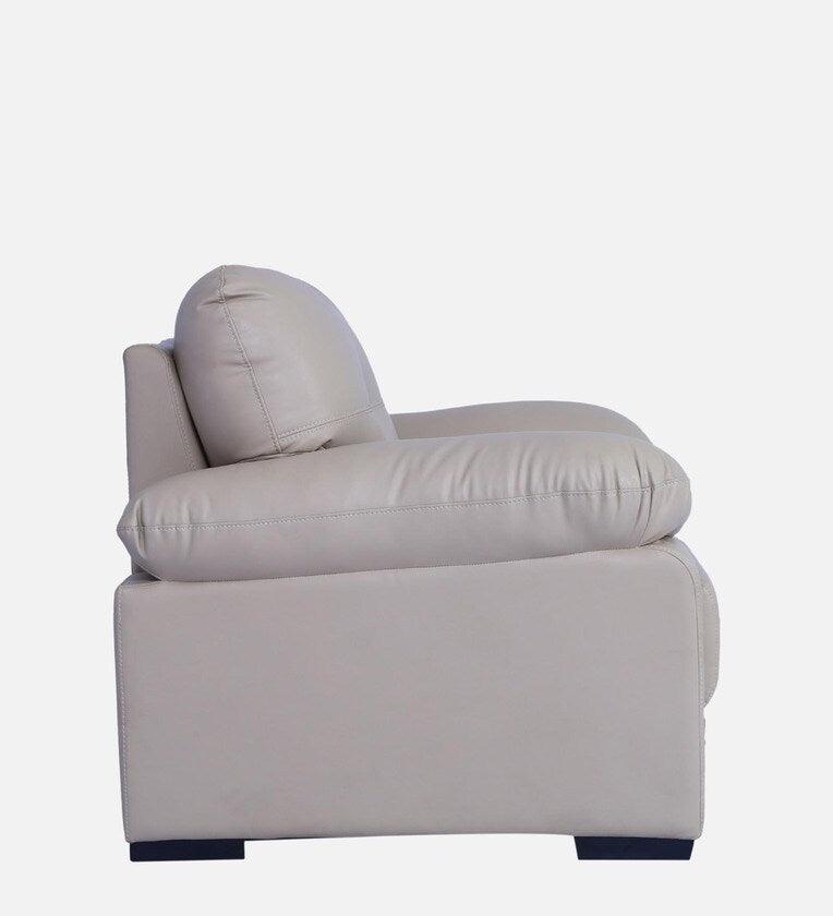 Leatherette 1 Seater Sofa in Beige Colour - Ouch Cart
