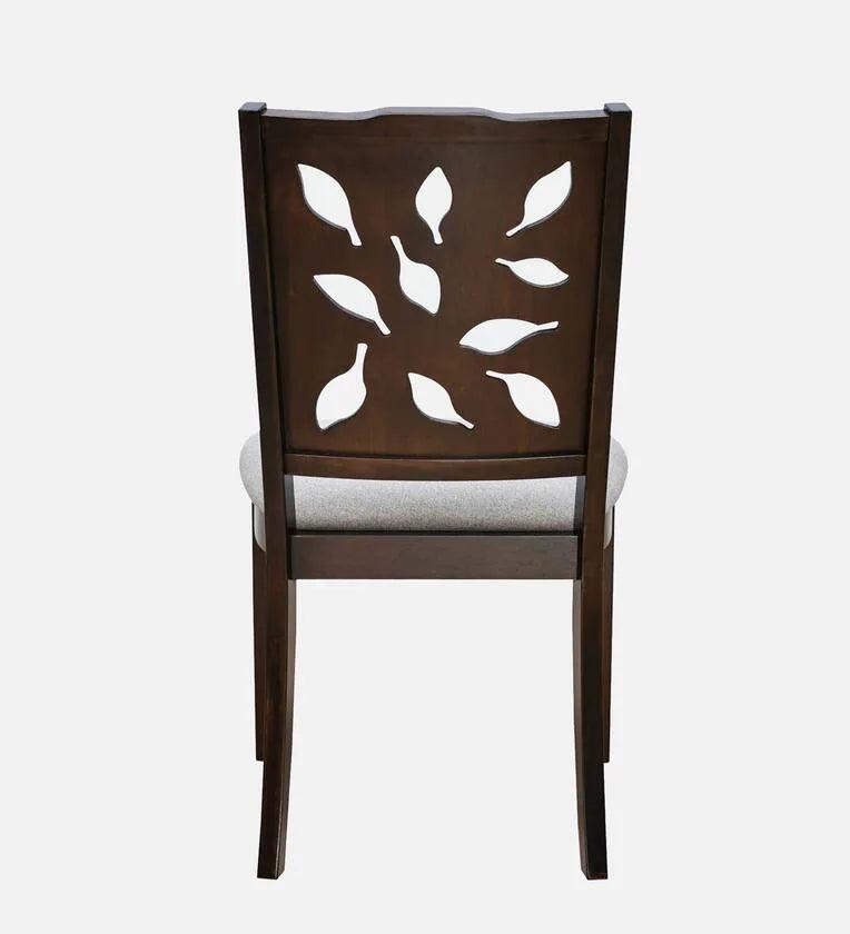 Solid Wood 4 Seater Dining Set in Dark Walnut Finish - Ouch Cart