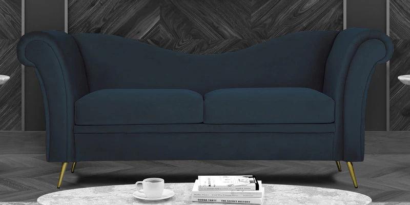 Velvet 2 Seater Sofa in Teal Blue Colour - Ouch Cart