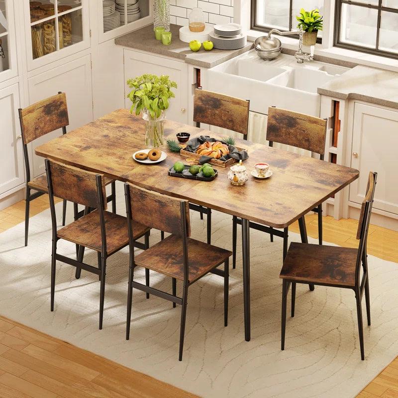 7 - Piece Extendable Dining Set - Ouch Cart