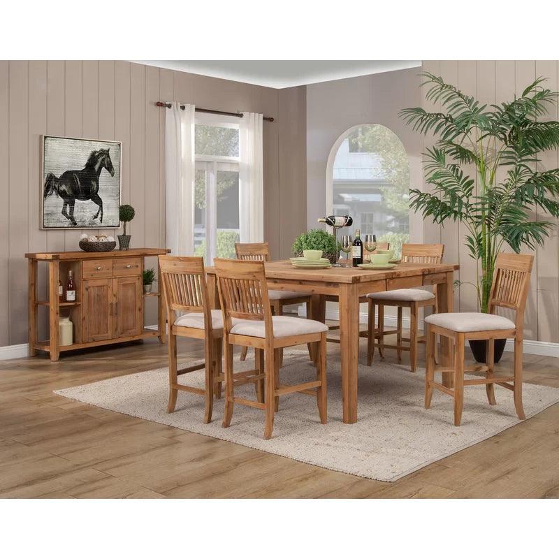 Extendable Solid Wood Top Dining Set - Ouch Cart