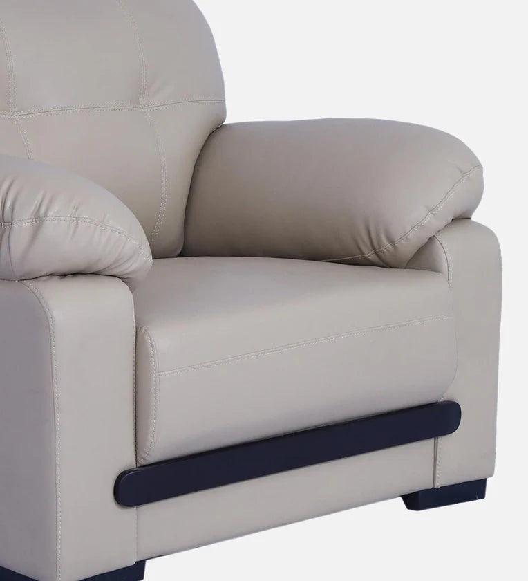 Leatherette 1 Seater Sofa in Beige Colour - Ouch Cart