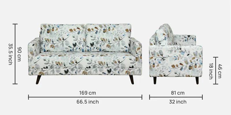 Fabric 3 Seater Sofa In Multicolour - Ouch Cart