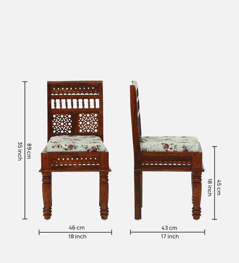 Sheesham Wood 6 Seater Dining Set In Scratch Resistant Honey Oak Finish - Ouch Cart