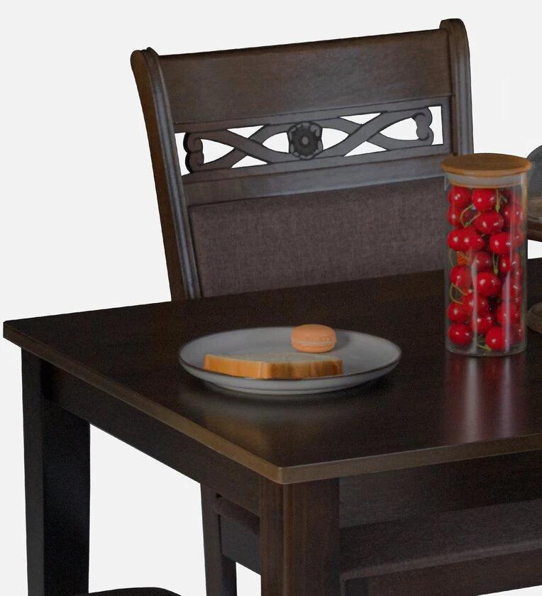 4 Seater Dining Set in Brown Colour - Ouch Cart