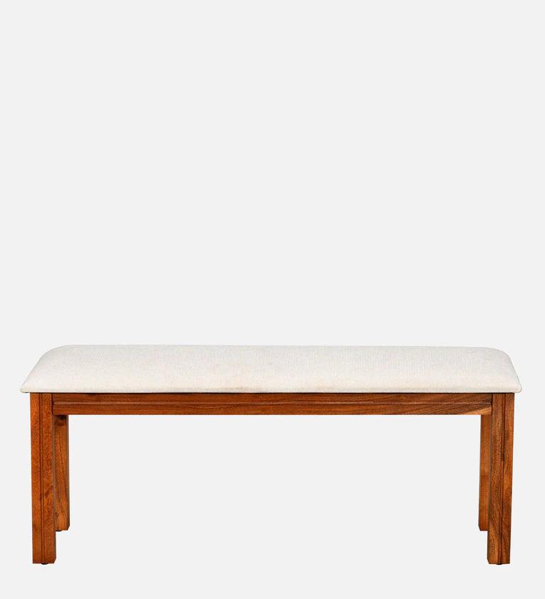 Solid Wood 4 Seater Dining Set In Honey Finish With Bench - Ouch Cart