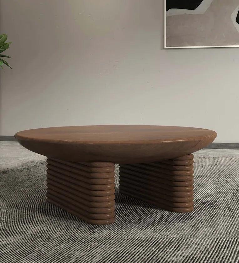 Coffee Table In Walnut Finish - Ouch Cart