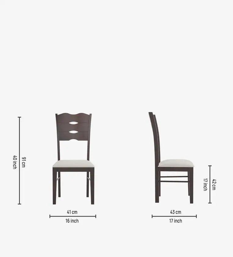 Solid Wood 4 Seater Dining Set In Wenge Finish - Ouch Cart