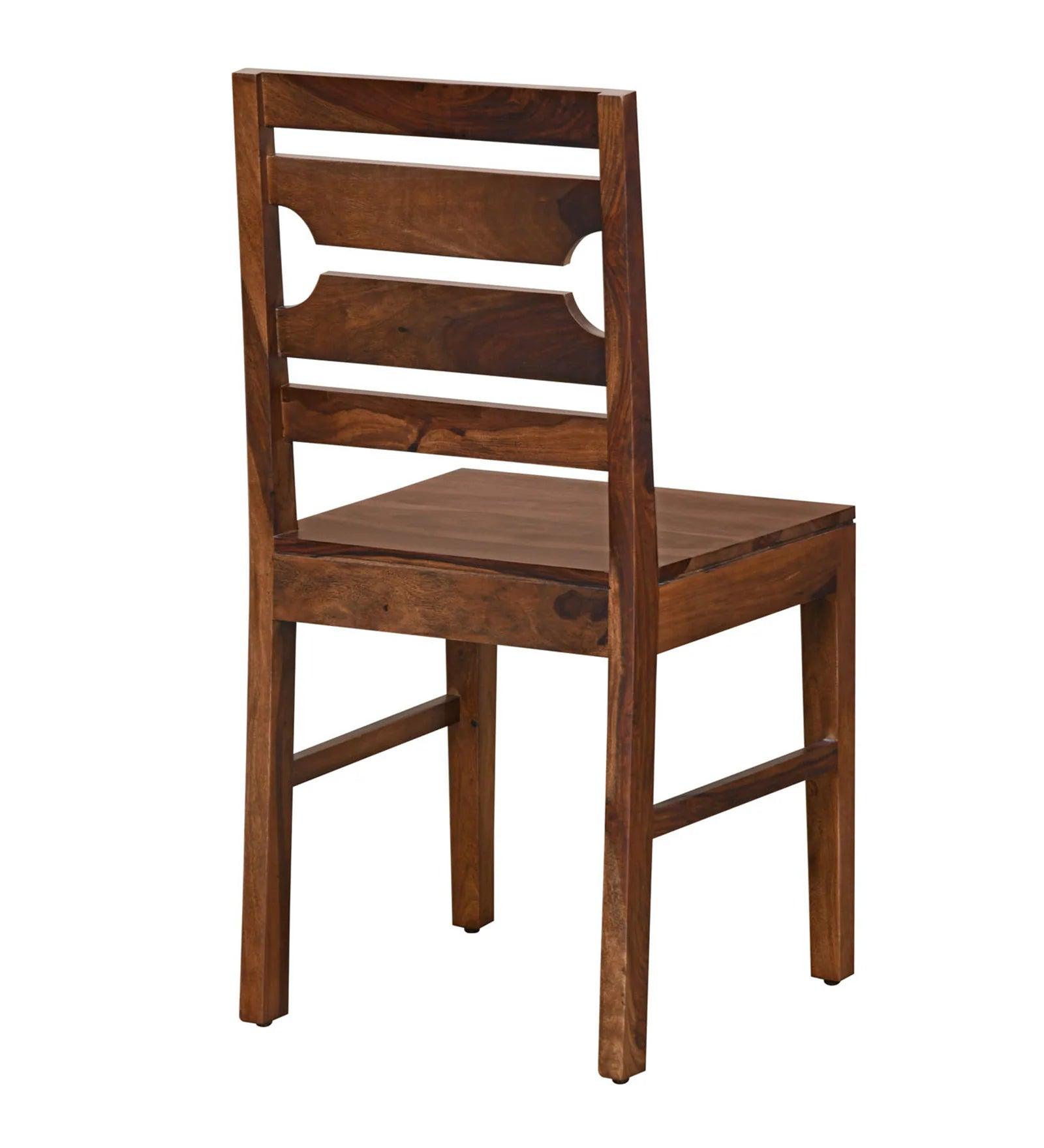 Sheesham Wood 4 Seater Dining Set in Walnut Finish with Bench - Ouch Cart