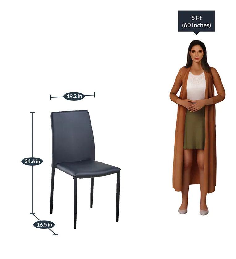 4 Seater Dining Set in Black Colour - Ouch Cart