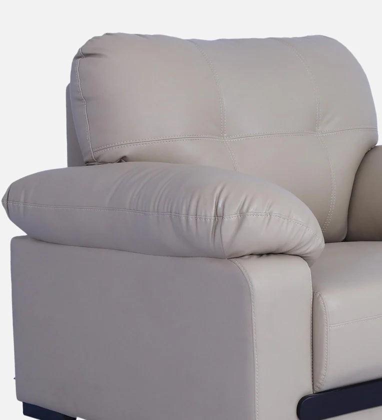 Leatherette 1 Seater Sofa in Beige Colour - Ouch Cart