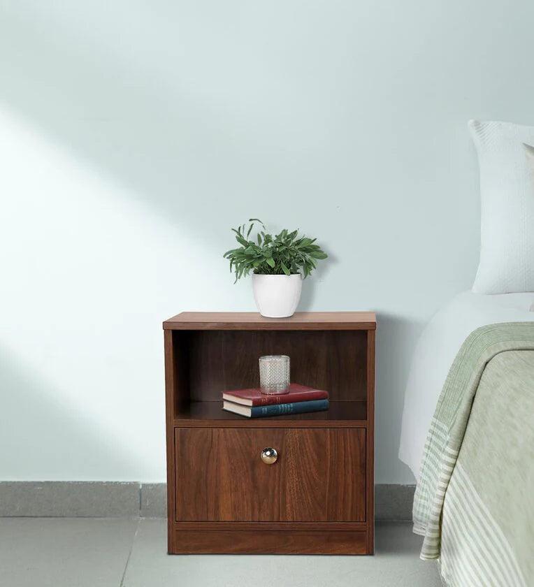Bedside Table in Matte Finish with Drawer - Ouch Cart