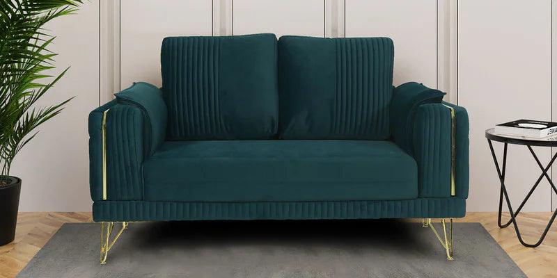 Velvet 2 Seater Sofa in Teal Blue Colour - Ouch Cart