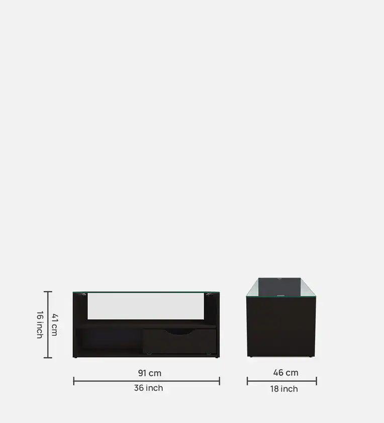 Glass Coffee Table in Wenge Colour, - Ouch Cart