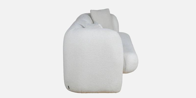 Fabric 3 Seater Curve Sofa In White Colour - Ouch Cart