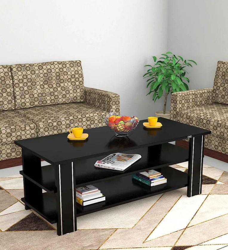 Coffee Table in Black Finish - Ouch Cart