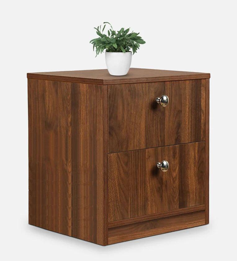 Double Drawer Bedside Chest in Matte Finish - Ouch Cart