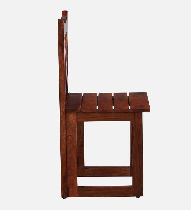 Sheesham Wood 4 Seater Dining Set In Honey Oak Finish - Ouch Cart