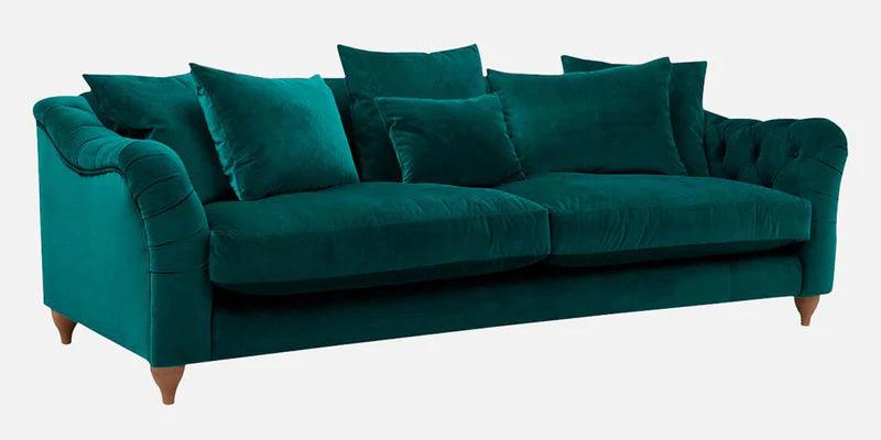 Fabric 3 Seater Sofa in Greenish Blue Colour - Ouch Cart