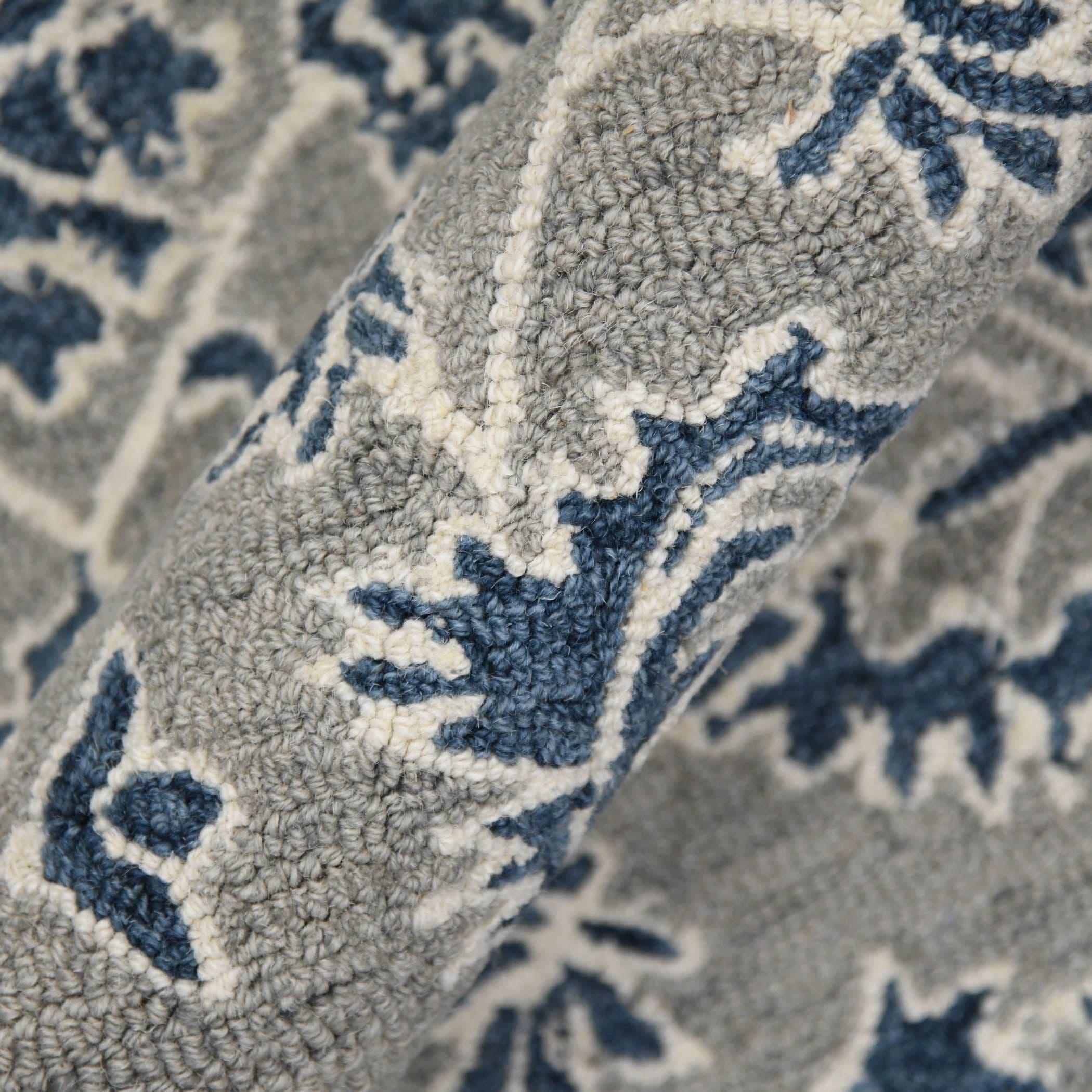 Gray Blue Wool Romania 4x6 Feet Hand-Tufted Carpet - Rug - Ouch Cart