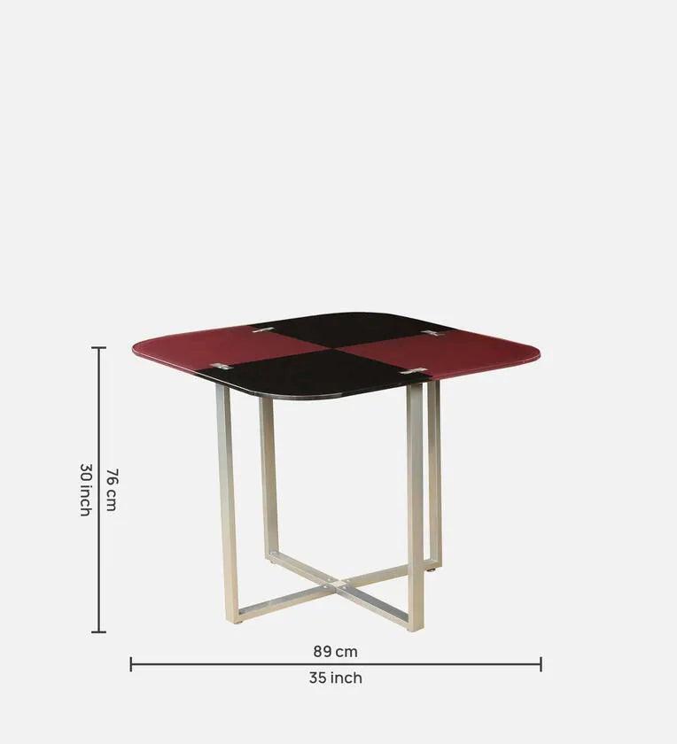 Neon Metal 4 Seater Dining Set in Black& Purple Finish - Ouch Cart