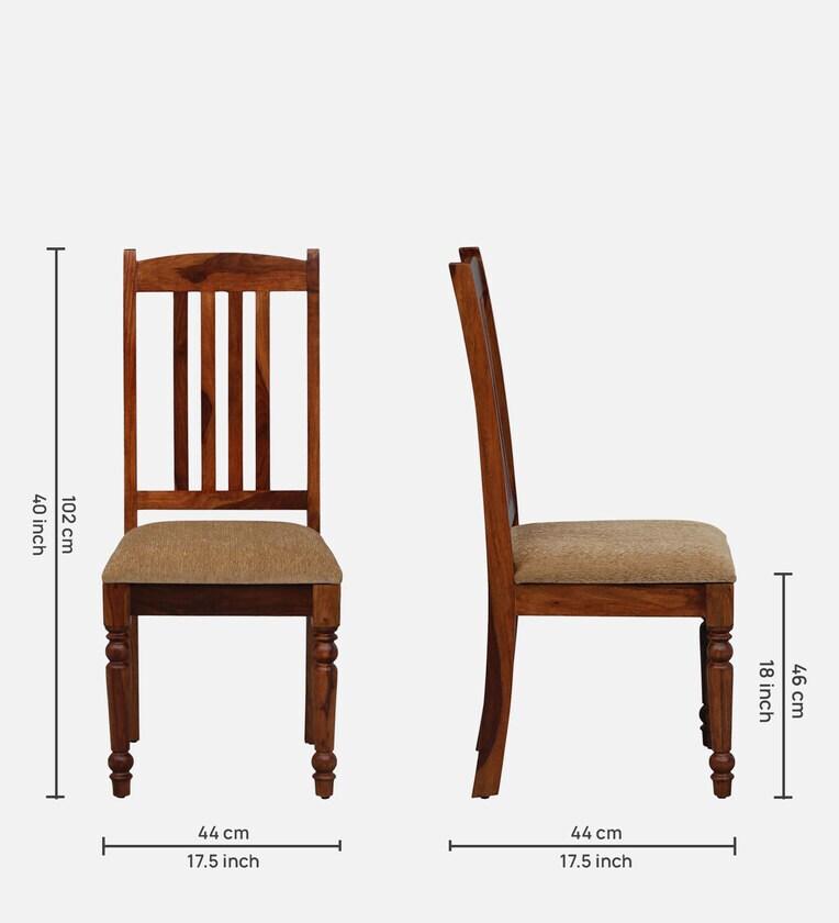 Sheesham Wood 4 Seater Dining Set in Scratch Resistant Honey Oak Finish - Ouch Cart