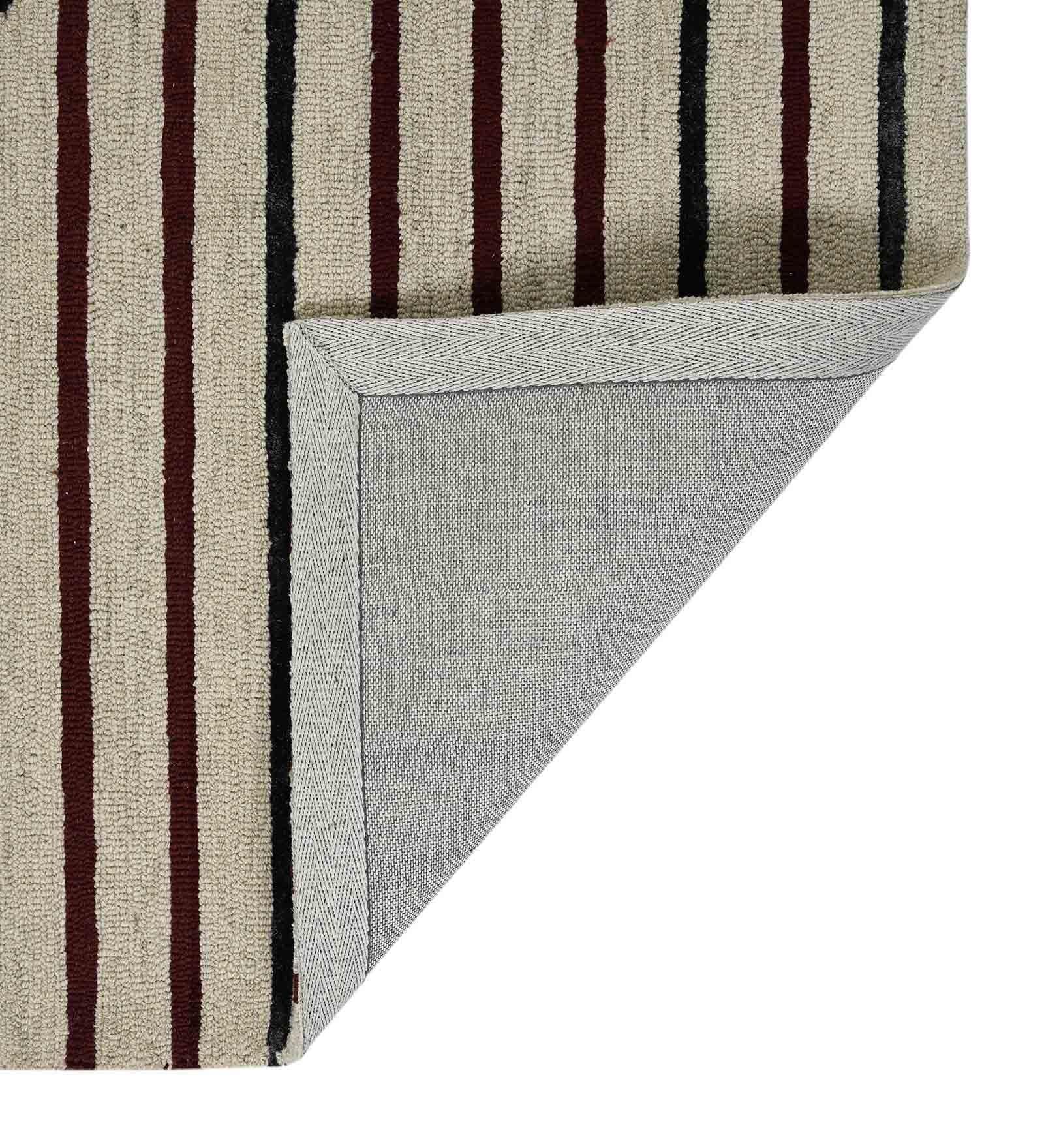 IVORY Wool & Viscose Canyan 5x8 Feet Hand-Tufted Carpet - Rug - Ouch Cart