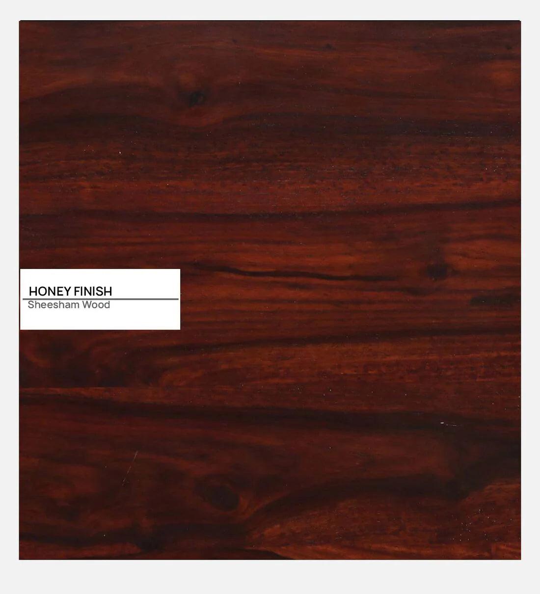 Sheesham Wood King Size Bed In Scratch Resistant Honey Oak Finish with Tiles on Footrest - Ouch Cart