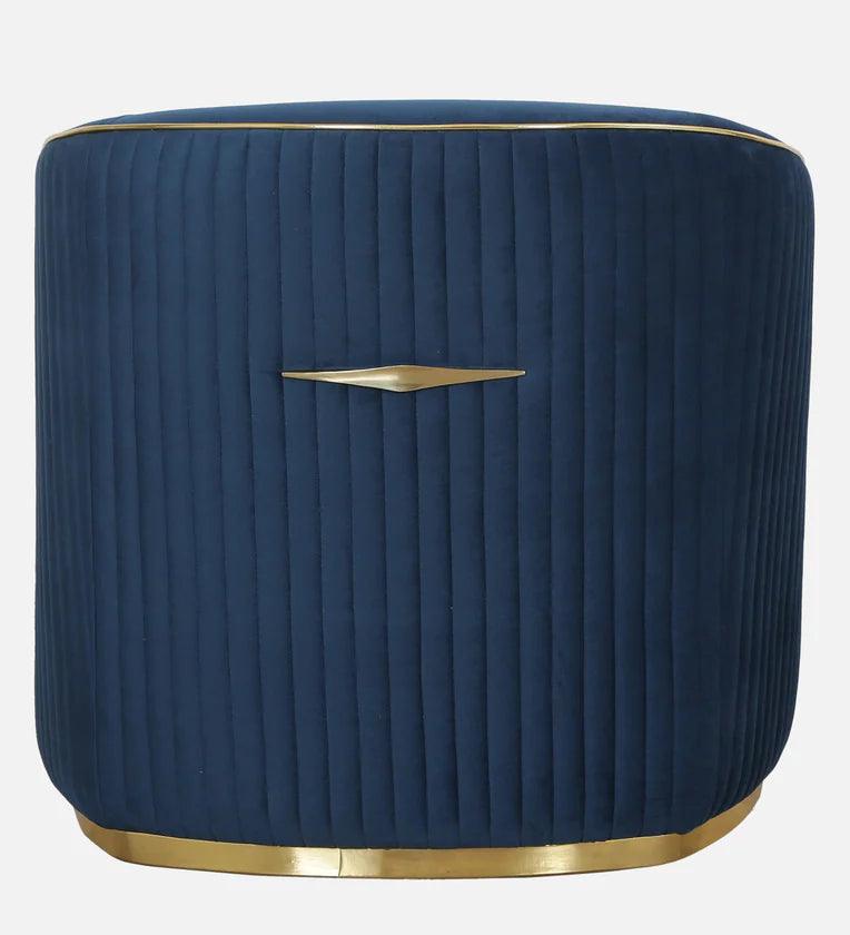 Velvet 1 Seater Sofa In Blue Colour - Ouch Cart