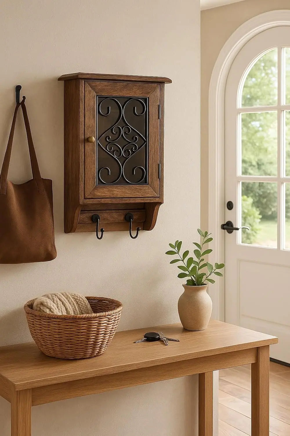Wooden Wall Hanging Key Holder Ouch Cart