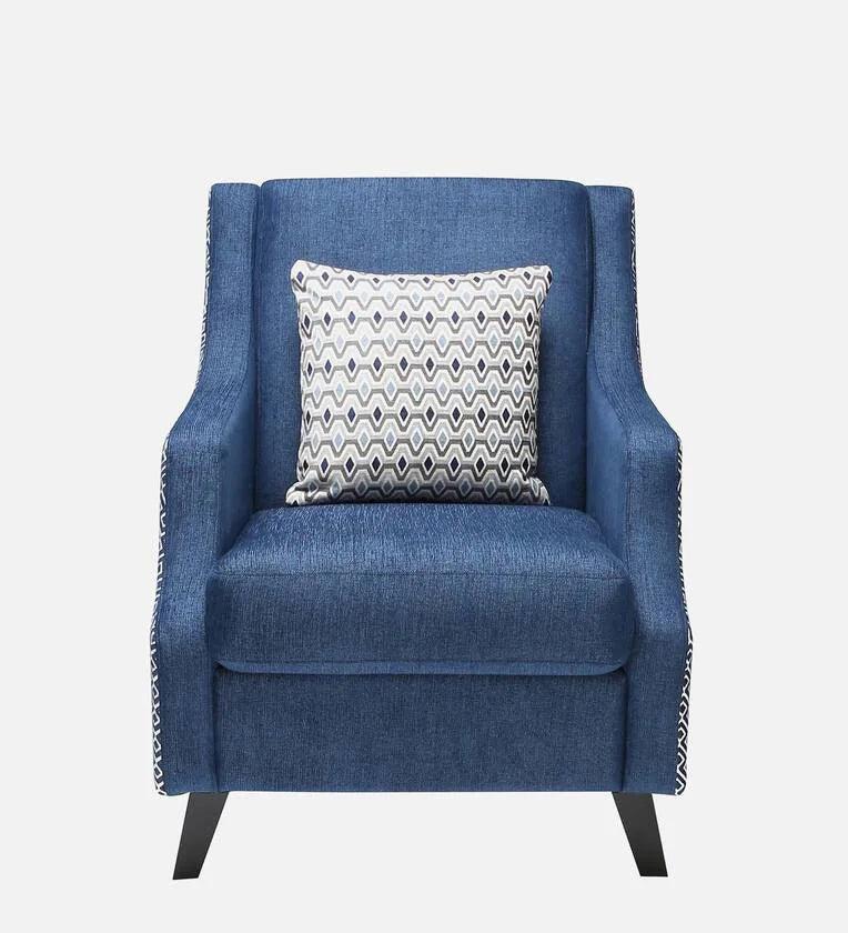 Velvet 1 Seater Sofa in Midnight Blue Colour - Ouch Cart