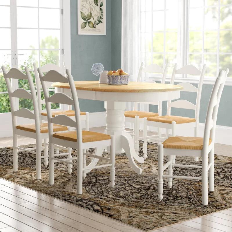 Extendable Pedestal Dining Set - Ouch Cart
