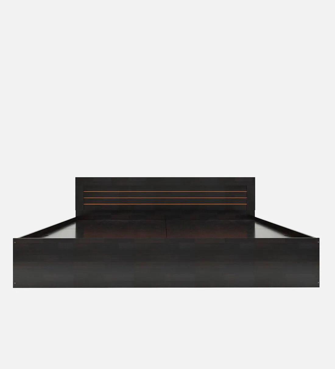 King Size Bed in Wenge Finish with Storage - Ouch Cart