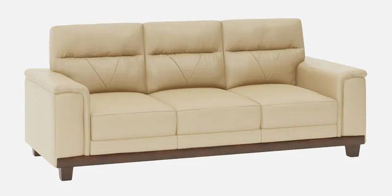 Leather 3 Seater Sofa in Beige Colour - Ouch Cart